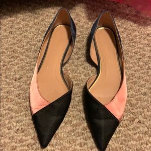 Satin multi colored flats